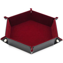 Load image into Gallery viewer, Crimosn Red Reversible Hexagon Dice Tray assembled