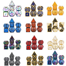 Load image into Gallery viewer, Enamel Metal Dice Set A | 7 piece