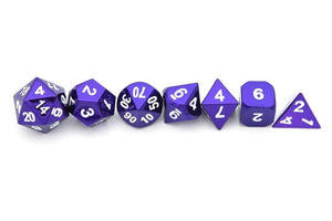 Indigo Chrome Metal Dice Set | 7 piece