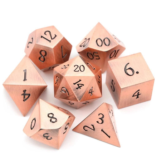 Irongforge Copper Metal Dice Set 7 Piece