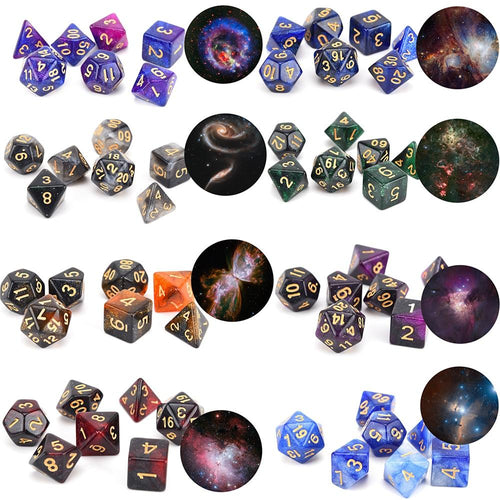 All 8 sets of the Nebula Polyhedral Dice Set B