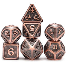 Load image into Gallery viewer, Shiny Bronze Dragon Scale Metal Dice Set