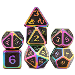 Chromatic Dragon Scale Metal Dice Set