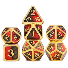 Load image into Gallery viewer, Shadowy Inferno Dragon Scale Metal Dice Set