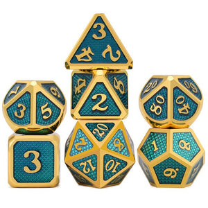 Emerald Dragon Scale Dice Set