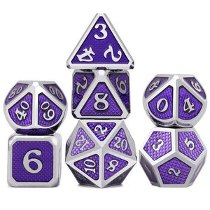 Hex Dragon Scale Metal Dice Set