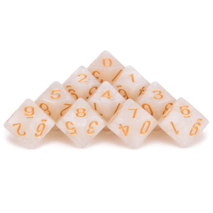 Acrylic D10 Dice Set | 10 Piece