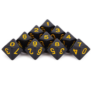 Acrylic D10 Dice Set | 10 Piece