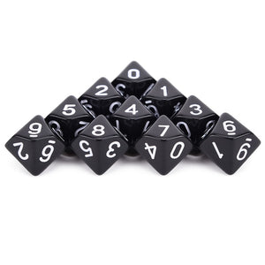 Acrylic D10 Dice Set | 10 Piece