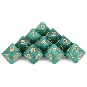 Acrylic D10 Dice Set | 10 Piece