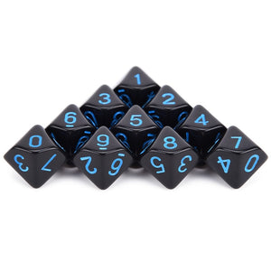 Acrylic D10 Dice Set | 10 Piece