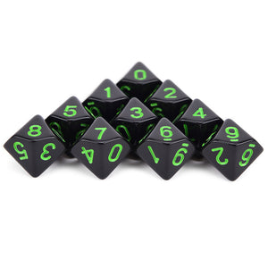 Acrylic D10 Dice Set | 10 Piece