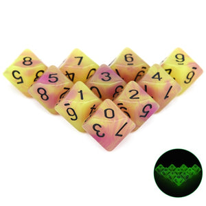 Acrylic D10 Dice Set | 10 Piece