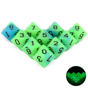 Acrylic D10 Dice Set | 10 Piece