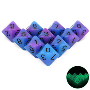 Acrylic D10 Dice Set | 10 Piece