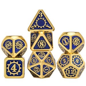 Metal Clockwork Dice Set | 7 piece