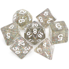 Load image into Gallery viewer, Light Brown Glitter Dice Set 7 Piece