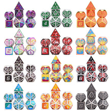 Load image into Gallery viewer, All Graffiti Metal Dice Sets in sets of 7 Pieces