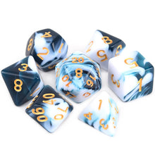 Load image into Gallery viewer, Smokey Gray Marble Dice Set D