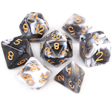 Load image into Gallery viewer, Smokey Gray Marble Dice Set D