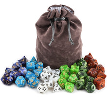 Load image into Gallery viewer, Pearl Swirl Dice Bundle B with Dice Bag | 42 piece (6 dice sets)