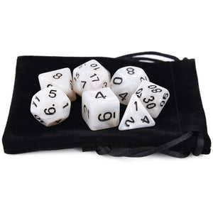 Dual Colour Marble Dice Set E | Free Dice Pouch