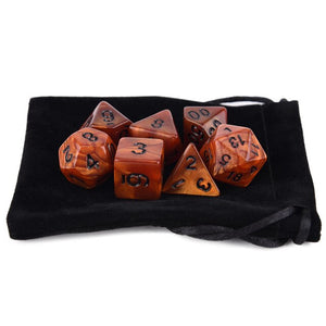 Dual Colour Marble Dice Set E | Free Dice Pouch