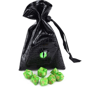 Dual Colour Marble Dice Set E | Free Dice Pouch