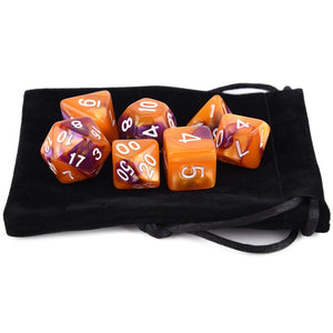 Dual Colour Marble Dice Set E | Free Dice Pouch