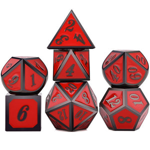 Enamel Metal Dice Set A | 7 piece