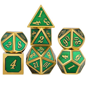 Enamel Metal Dice Set A | 7 piece