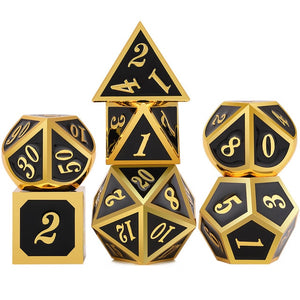 Enamel Metal Dice Set A | 7 piece