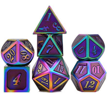 Load image into Gallery viewer, Enamel Metal Dice Set A | 7 piece