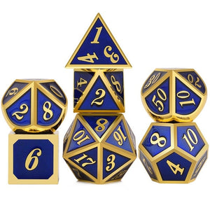 Enamel Metal Dice Set A | 7 piece