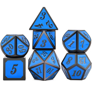 Enamel Metal Dice Set A | 7 piece