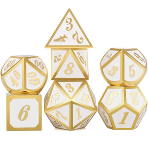 Enamel Metal Dice Set A | 7 piece