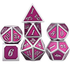 Enamel Metal Dice Set A | 7 piece