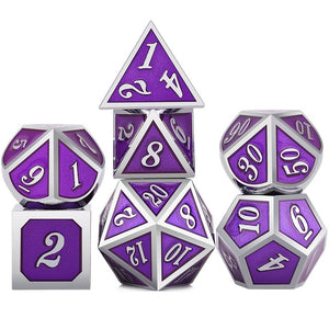 Enamel Metal Dice Set A | 7 piece