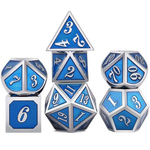 Enamel Metal Dice Set A | 7 piece