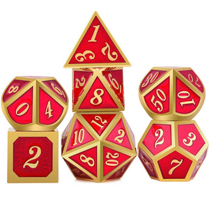 Enamel Metal Dice Set A | 7 piece