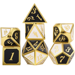 Enamel Metal Dice Set A | 7 piece