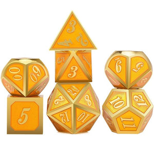 Enamel Metal Dice Set A | 7 piece