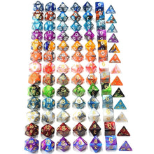 Load image into Gallery viewer, Dual Colour Marble Dice Set | 7 piece